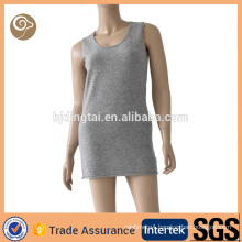 Grey color summer fashion wool one piece dress